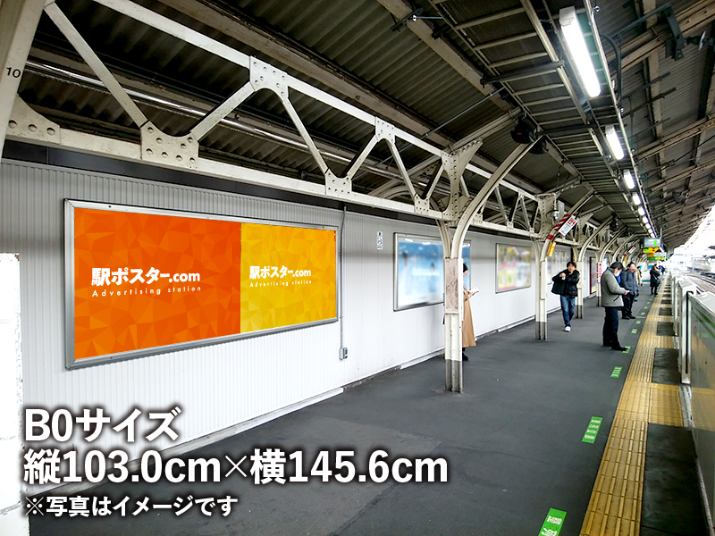 JR東日本のB0サイズの駅ポスター写真です。ホームに設置された写真です。