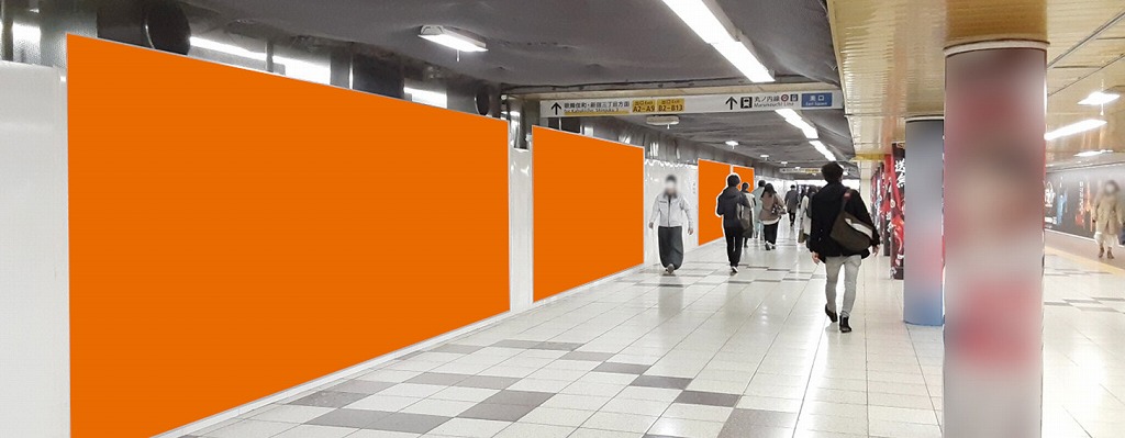 新宿メトロツインプレミアムセット商品写真です。対のポスター広告が三セットあります。